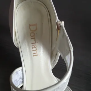 Sandalias Novia Blancas Encaje Tacon Plataforma