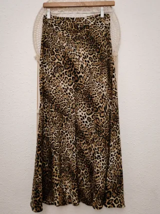 Falda larga estampado leopardo