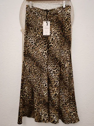 Falda larga estampado leopardo