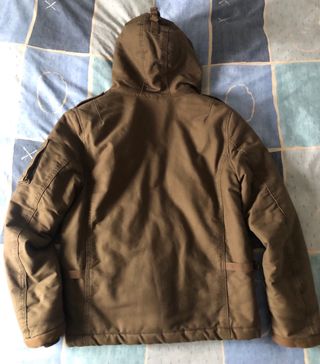 Chaqueta tela Schott NYC Marrón con Capucha