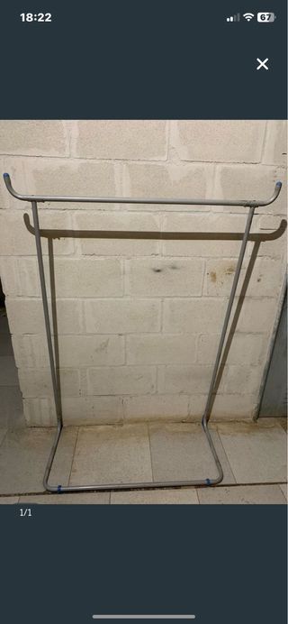 Burra perchero de ropa de metal