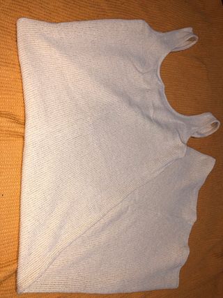 Vestido de playa beige/blanco talla única