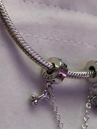 Charm plata Cadena de Seguridad Perro