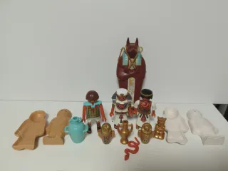 Lote Playmobil Egipto Momias y sarcofago
