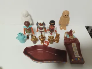 Lote Playmobil Egipto Momias y sarcofago