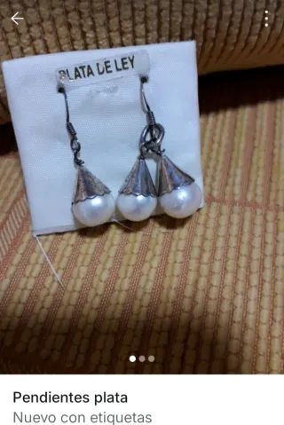 Pendientes Plata y Perlas
