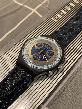Orologio Swatch Chrono Blu Coccodrillo