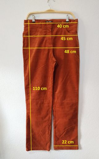 Pantalón Punto Roma color marrón teja