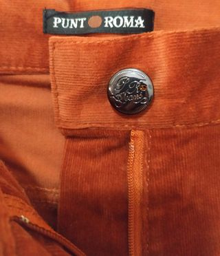 Pantalón Punto Roma color marrón teja