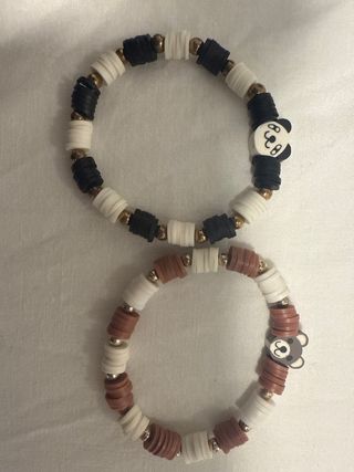 2 Pulseras Infantiles con Abalorios 10 a 14 años