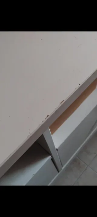 Mueble TV blanco con cajones