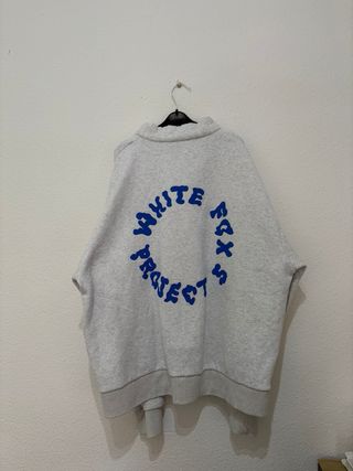 Sudadera White Fox media cremallera gris