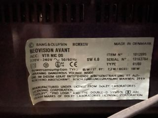 Televisor Bang & Olufsen Negro/Plata