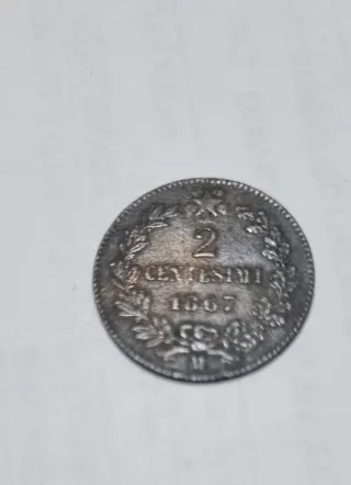 2 Centesimi Italia 1867 Vittorio Emanuele II