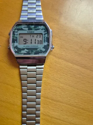 Reloj Casio Camuflaje Militar Digital Plata