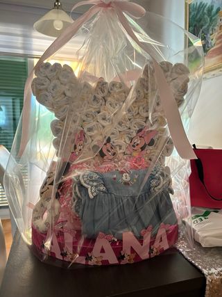 Tarta de pañales castillo azul