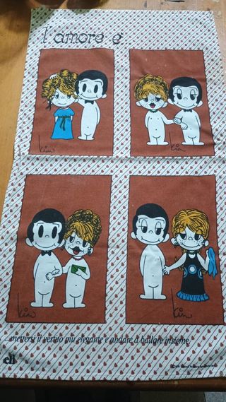 asciugamano L'amore è con disegni Love