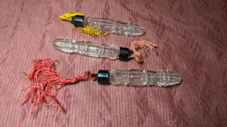 Perfumero antiguo cristal y baquelita