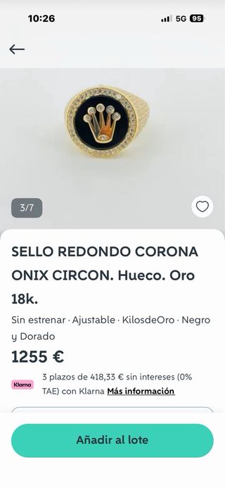 Anillo Sello Oro Corona Diamantes