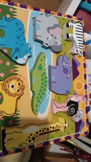 Puzzle madera animales bebe