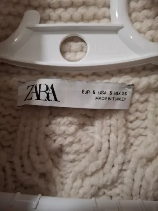 Jersey Zara trenzado beige