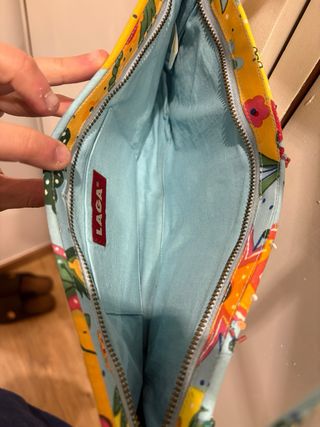 Bolso Laga estampado flores y pájaros