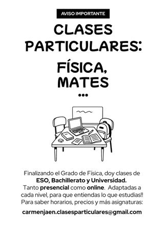 Clases de Mates, Fisica y otras asignaturas