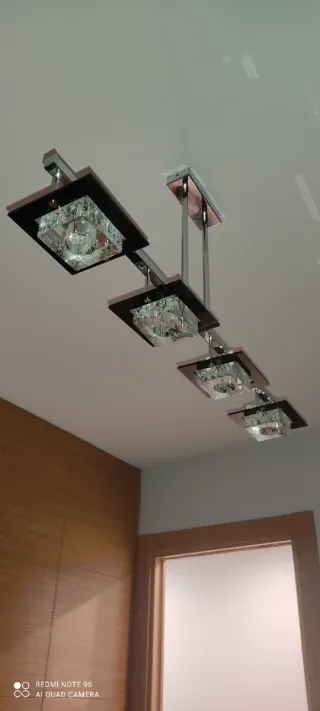 2 Lampade design in metallo e vetro