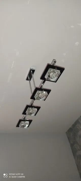 2 Lampade design in metallo e vetro