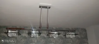 2 Lampade design in metallo e vetro