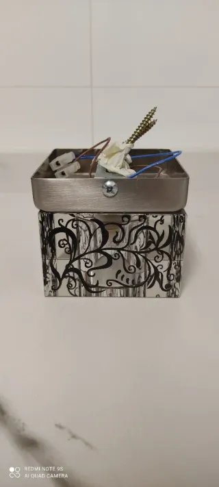 2 Lampade design in metallo e vetro