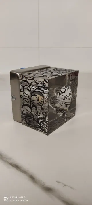 2 Lampade design in metallo e vetro