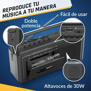 KLIM Boombox Radiocasete AM/FM Cassette