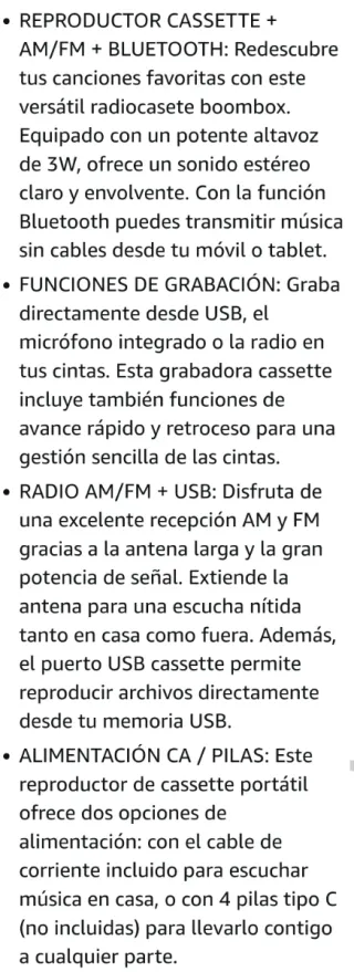 KLIM Boombox Radiocasete AM/FM Cassette