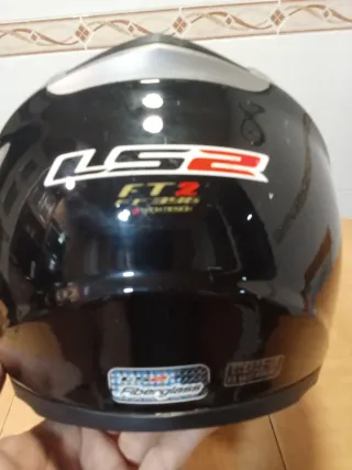 Casco Moto LS2 Fibra Negro. Talla xs