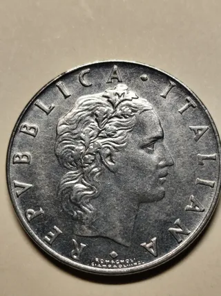 Moneta Italia repubblica 50 Lire 1970 Vulcano