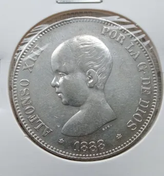 5 Pesetas 1888 *18 *88  Alfonso XIII