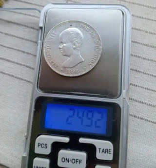 5 Pesetas 1888 *18 *88  Alfonso XIII