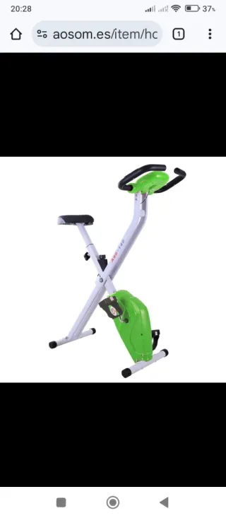 Bicicleta estática plegable