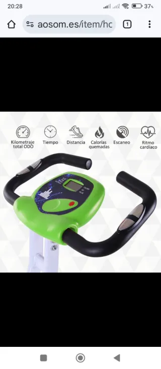 Bicicleta estática plegable