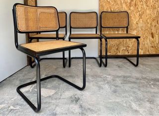Juego 4 sillas Cesca vintage. Italia 80s