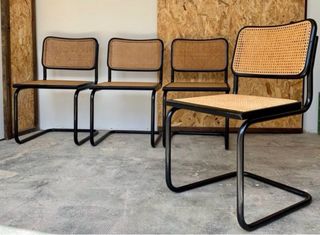Juego 4 sillas Cesca vintage. Italia 80s