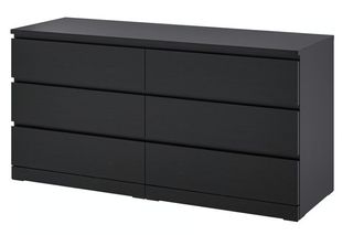 Cómoda IKEA MALM 6 cajones, negro