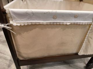 Mini Cuna Moisés Madera y Tela