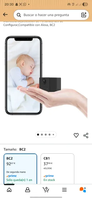 2 Cámaras Ezviz BC2 Batería Inteligente