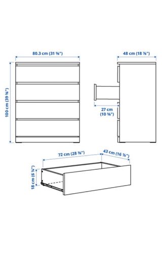 Cómoda Ikea Malm Blanca