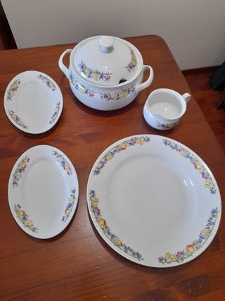 Juego Porcelana Bohemia 7 Piezas, Nuevo