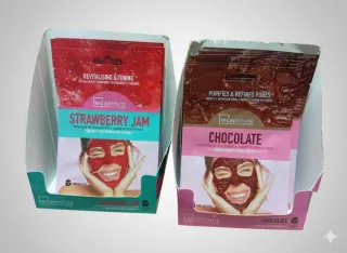 Mascarillas Faciales fresa y chocolate