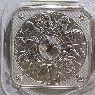 Moneda Plata Queen's Beasts 1oz Completer cuadrada