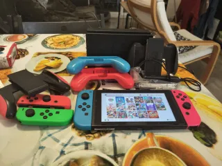 Nintendo Switch con juegos y mandos
